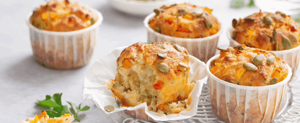 Muffins salés pour petit déjeuner de travail